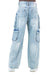 Publik Denim Jeans - 3D Cargo Wide - Sky - KD2477