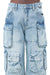 Publik Denim Jeans - 3D Cargo Wide - Sky - KD2477