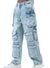 Publik Denim Jeans - 3D Cargo Wide - Sky - KD2477