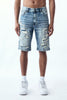 M.Society Shorts - Rip & Repair Denim - Med Tint - MS-26513