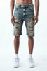 M.Society Shorts - Rip & Repair Denim - Dark Tint - MS-26513