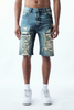 M.Society Shorts - Rip & Repair Denim - Indigo - MS-26513