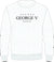 George V Sweater - Knit Logo - White - GV-116