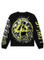 Lost Hills Shirt - Longsleeve Skull Logo - Black And Explosion - LH4004