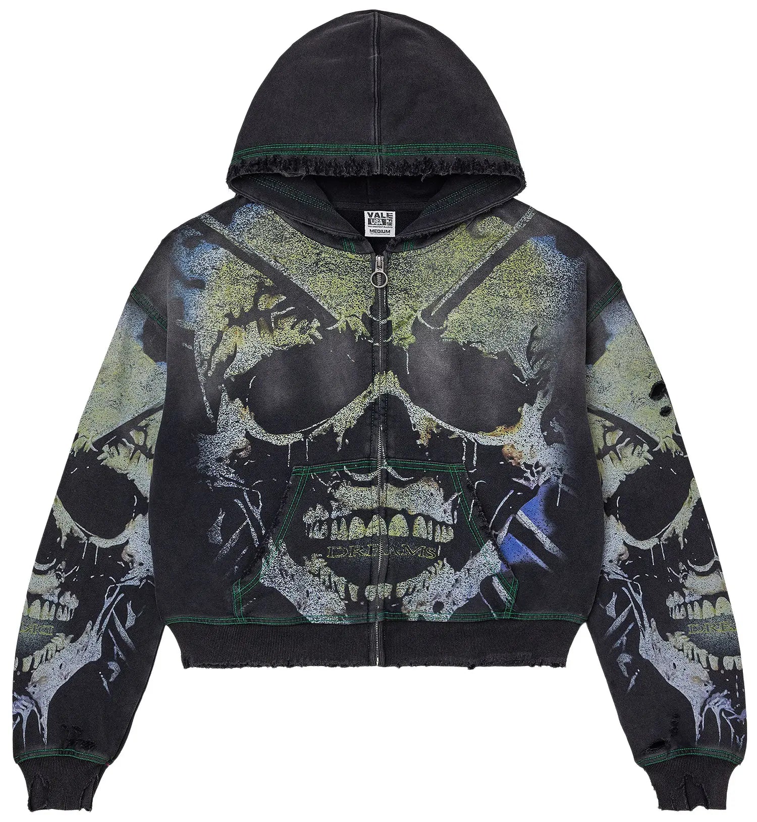 Vale Hoodie - Grave Digger Zip - Black – Vengeance78