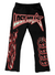 Lost Hills Sweatpants - Dynamo Thoughts - Black And Red - LH4008