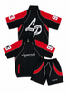 Legends Prevail Short Set - Crinkle - Black/Red