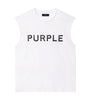 Purple-Brand Tank Top - Crystal - White - P103-TWSQ226