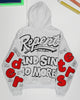 Red Letters Hoodie - No More Sin - Heather Grey