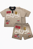 Kleep Short Set - Jalen - Khaki - KG-4110 KSP-7110