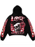 Lost Hills Hoodie - Rock Skull - Black And Red - LH20007