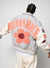 Loiter Jacket - Flower Varsity - Light Grey And Off White - LTFLOWVARJK