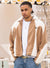 Midsummer Jacket - Spire Fleece - Cream and Brown - LTSPIREFLEECEJK