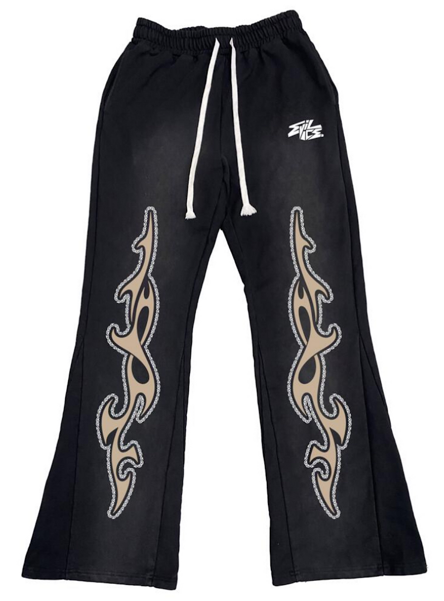 Evil Vice Sweatpants - Tribal Flame - Black And White - VICE30 ...