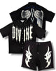 PBLK Short Set - Patch Stud Logo - Black - KF2604