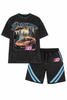 Copper Rivet Short Set - Dreamers - Acid Black - 611006