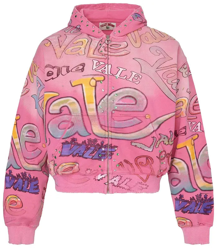 Vale Hoodie - Bubble Gum Zip-Up - Pink – Vengeance78