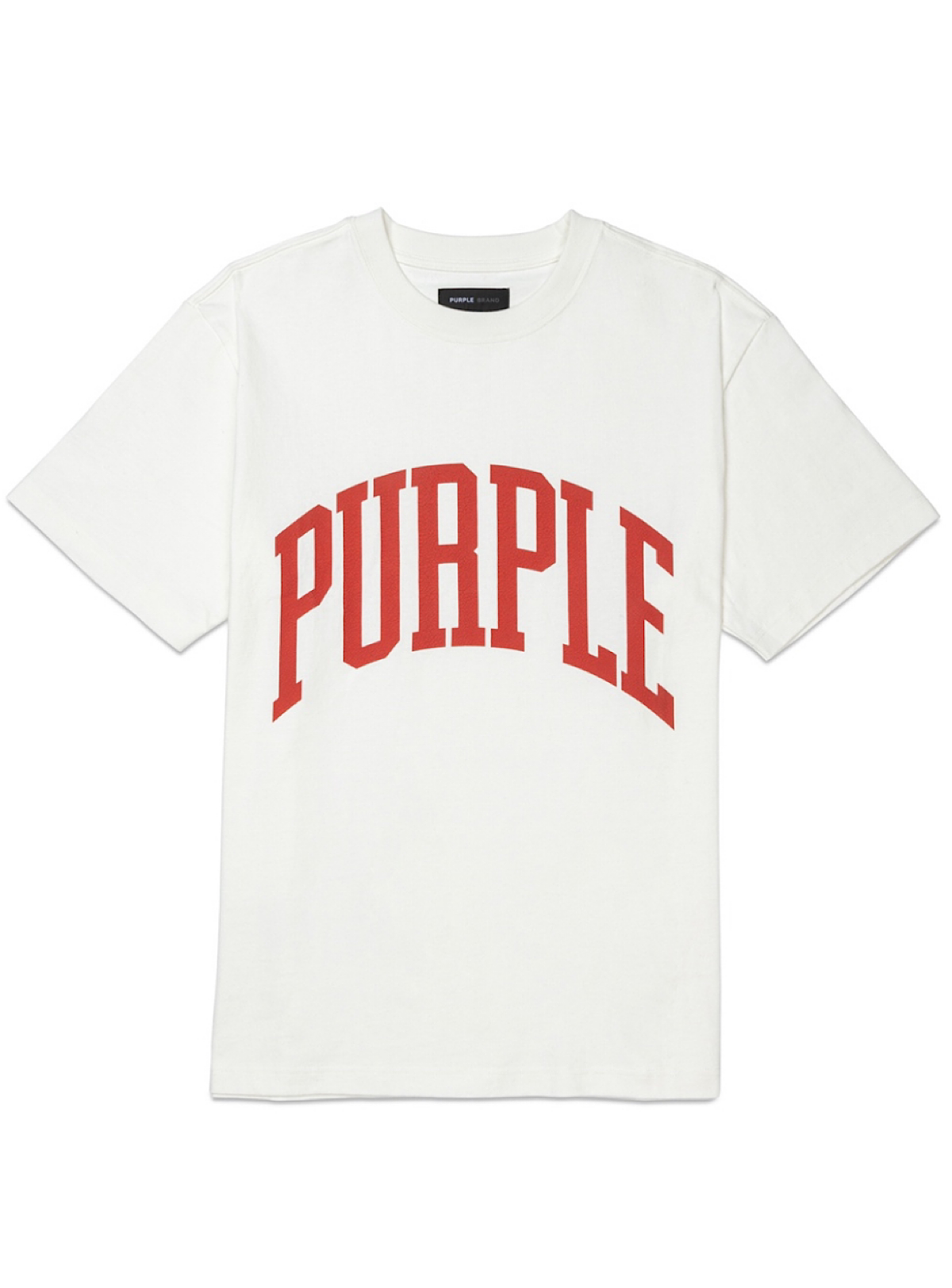 Purple-Brand T-Shirt - Heavy Jersey - Coconut Milk And Red - P117