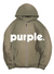 Purple-Brand Hoodie - Lowercase Zip Up - Olive - P460-FWML