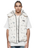 Purple-Brand Vest - Printed Corduroy Puffer - Antique White Monogram - P637-PCLV124