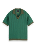 Scotch & Soda Polo T-Shirt - Open Structured - Green - 181322