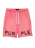 Purple-Brand Shorts - Terry Sweat Shorts Wordmark Desert Rose - P446-PWMD324