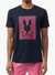 Psycho Bunny T-Shirt - Livington Graphic Tee - Navy 410 - B6U247B2TS