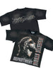 Majestik T-Shirt - Men's Garment Dyed Print F.Terry - Black - FT2643