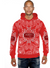 George V Hoodie - Abstract Print - Red - GV2643