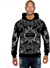 George V Hoodie - Abstract Print - Black And White - GV2643