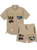 Cookies Short Set - Smoke Ops Woven - Light Khaki - CM242WST10
