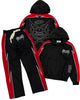 Shattered Hearts Track Suit - Peekaboo Nylon - Black And Red - 26