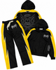 Shattered Hearts Track Suit - Peekaboo Nylon - Black And Yellow - 26