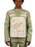 Majestik Jacket - Leather Moto Racing - Olive - JJ2321