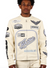 Majestik Jacket - Leather Moto Racing - Vanilla Cream - JJ2321