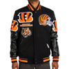 Pro Standard Jacket - Cincinnati Bengals Mash Up Rib Wool - Black\Orange - FCI6410418