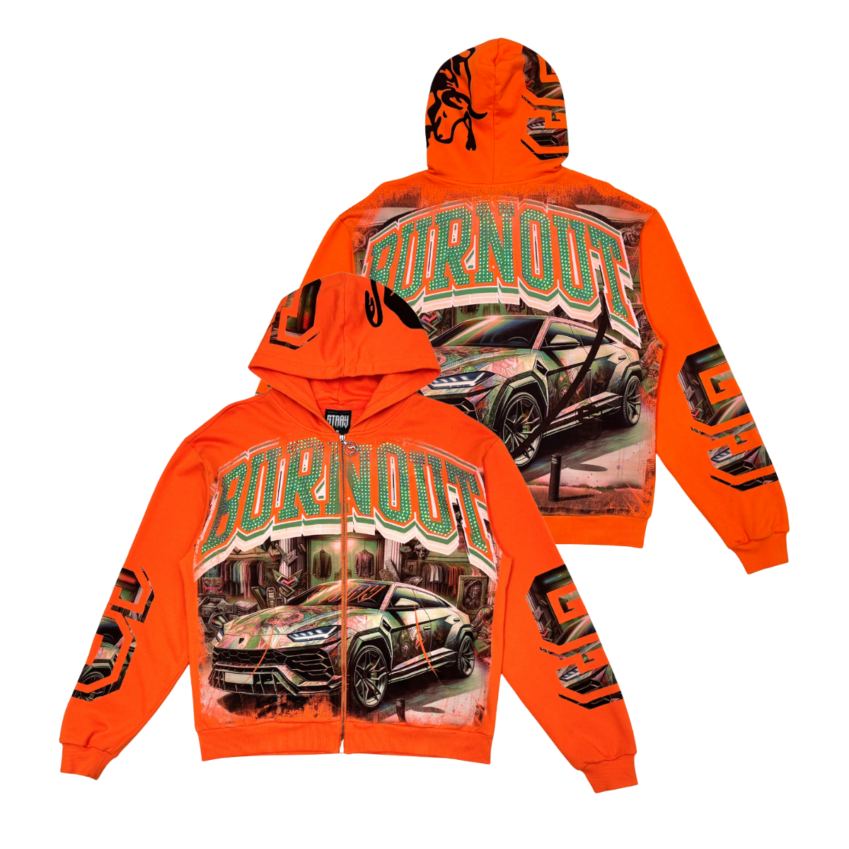 Stray Hoodie - Burnout - Orange - ST1524 – Vengeance78