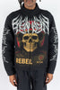 Rebel Minds Jacket - Skull Tapestry - Black - 152-550