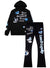 Wedding Cake Sweatsuit - Talent Is Giving - Black And Sky Blue - WC5970530
