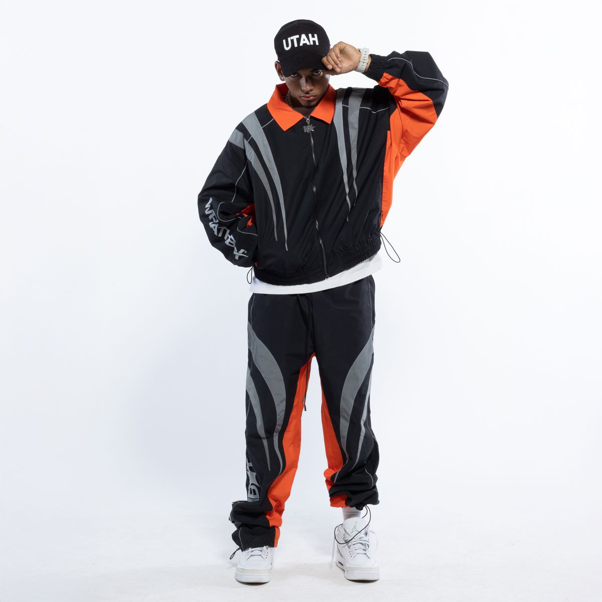 ウォーキング・ランニングウェア RALEIGH GANGSTA TRACK SUITS M Wrathboy Track Suit - Full Zip French Terry - Black - WB05-124