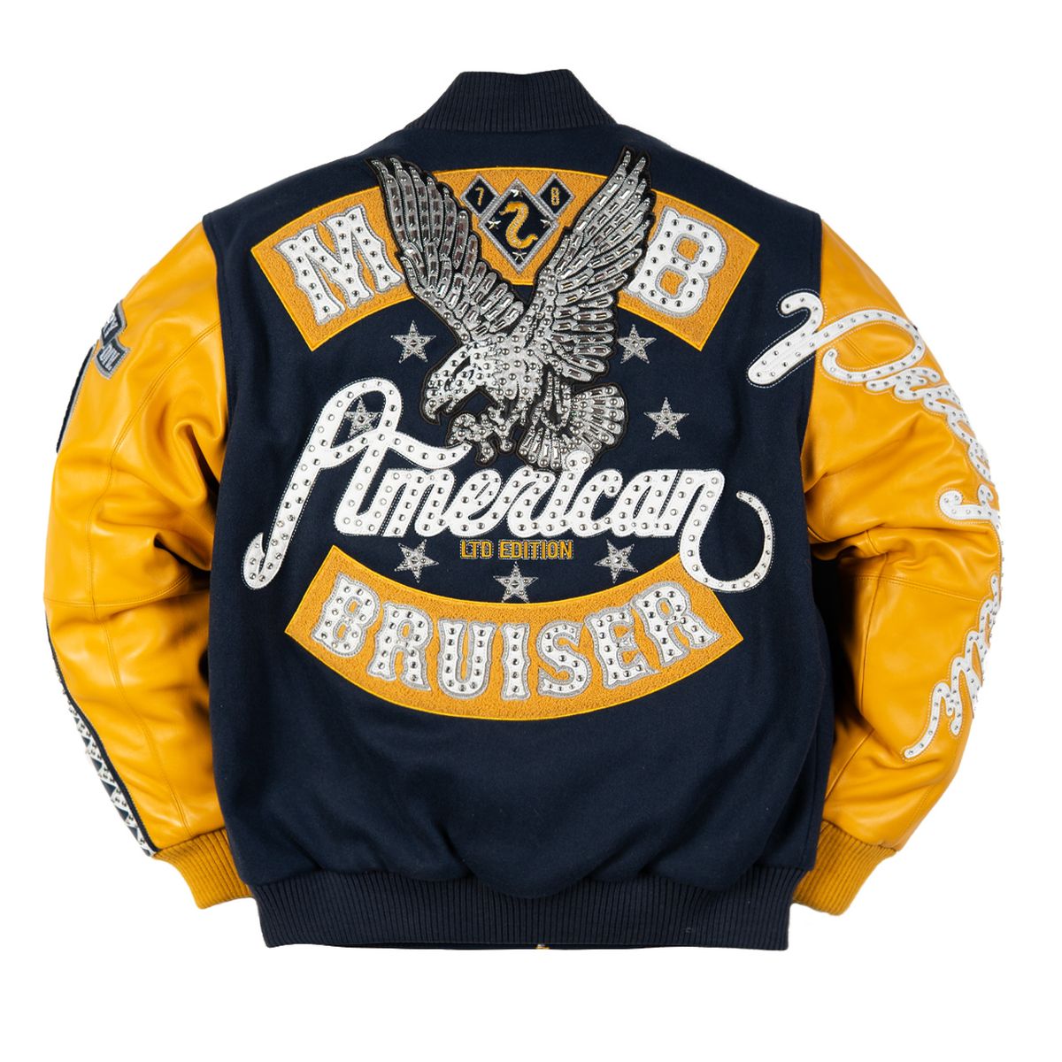 Pelle Pelle Jacket - American Bruiser - Navy And Maize - 325-37554