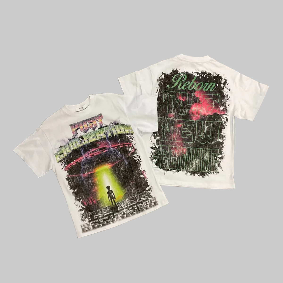 KDNK T-Shirt - Post Civilization - White - KNT062 – Vengeance78