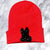 Psycho Bunny Beanie - Mens Knit - Pink - B6A240Q1HT