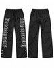 kindred nylon sweatpants - embroidery snap button / black - KD 2576