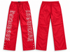 kindred nylon sweatpants - embroidery snap button / red - KD 2576