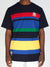 Cookies T-Shirt - Corsica Stripes - Navy Blue - CM232KST08