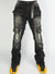 Politics Jeans - Worthy - Black Wash - Stacked Frayed Cargo - 503