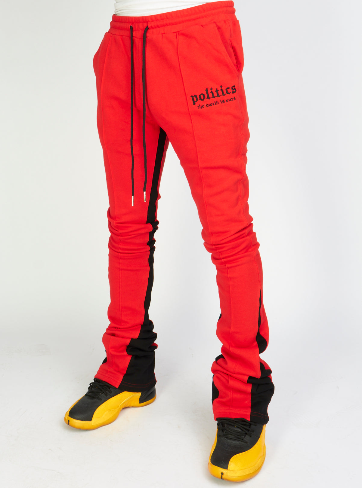 Stacked jogging pants online mens