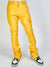 Politics Jeans - Alligator Leather Stacked Flare with Embroidery Harris - Yellow And Black - 563