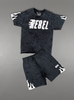 Rebel Minds Short Set - Kids Flame Shortset - Black - 610-11807